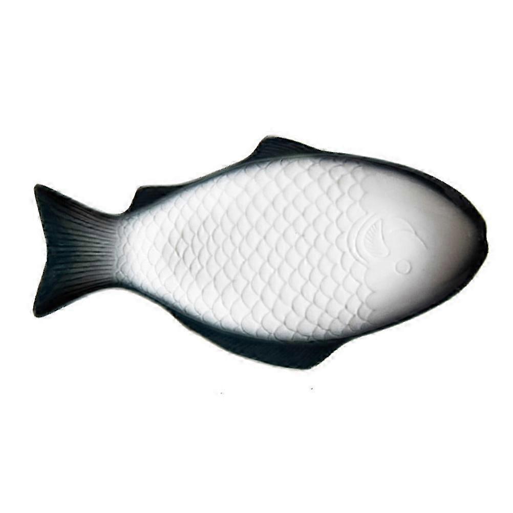 Ceramic Tableware Fish Shaped Dish for Storage Creative Plate Dark Green