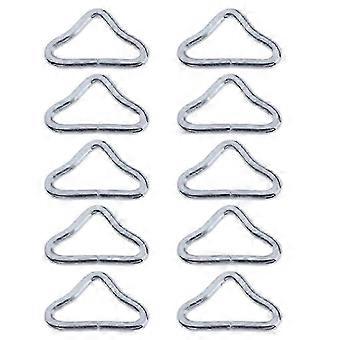 10 Pcs Metal Triangle Rings Buckle V-rings compatible with Trampoline Parts Repairv