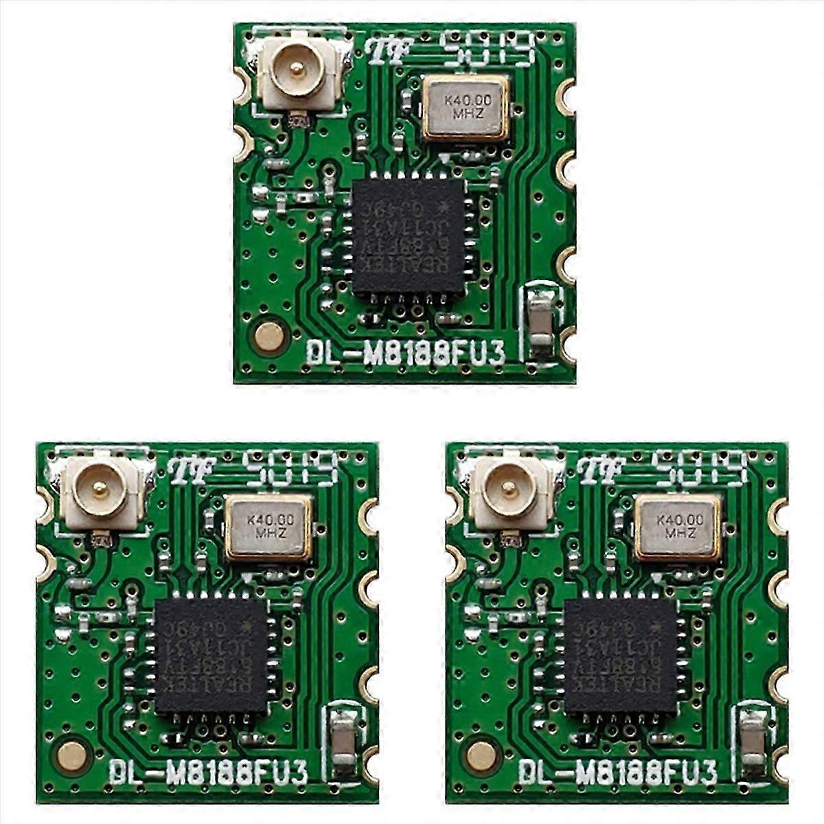 3X RTL8188FTV Wireless WIFI Module with Block suitable for Linux Android USB Interface 2.4GHz BL-M8188FU3