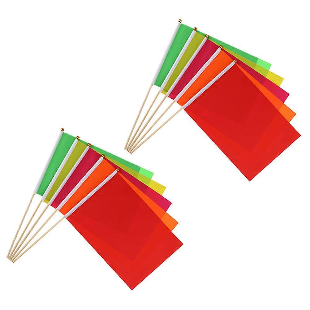 10Pcs Marker Flags Construction Marking Flags Yard Flags Marker Lawn Flags Marker