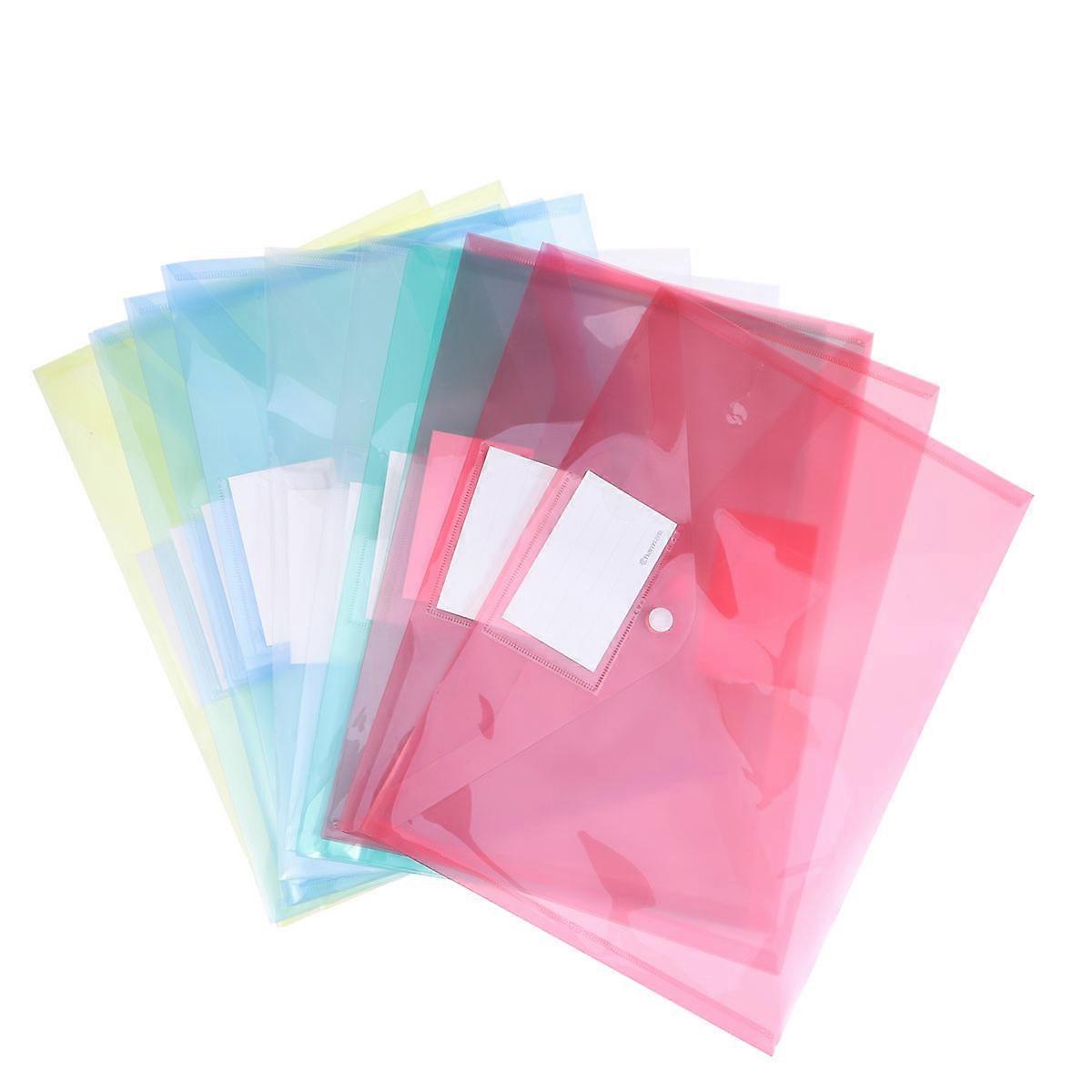 10 Pcs Paper Folders Project Envelope Folder A4 File Envelopes Plastic Document Pouch Clear Document Folders