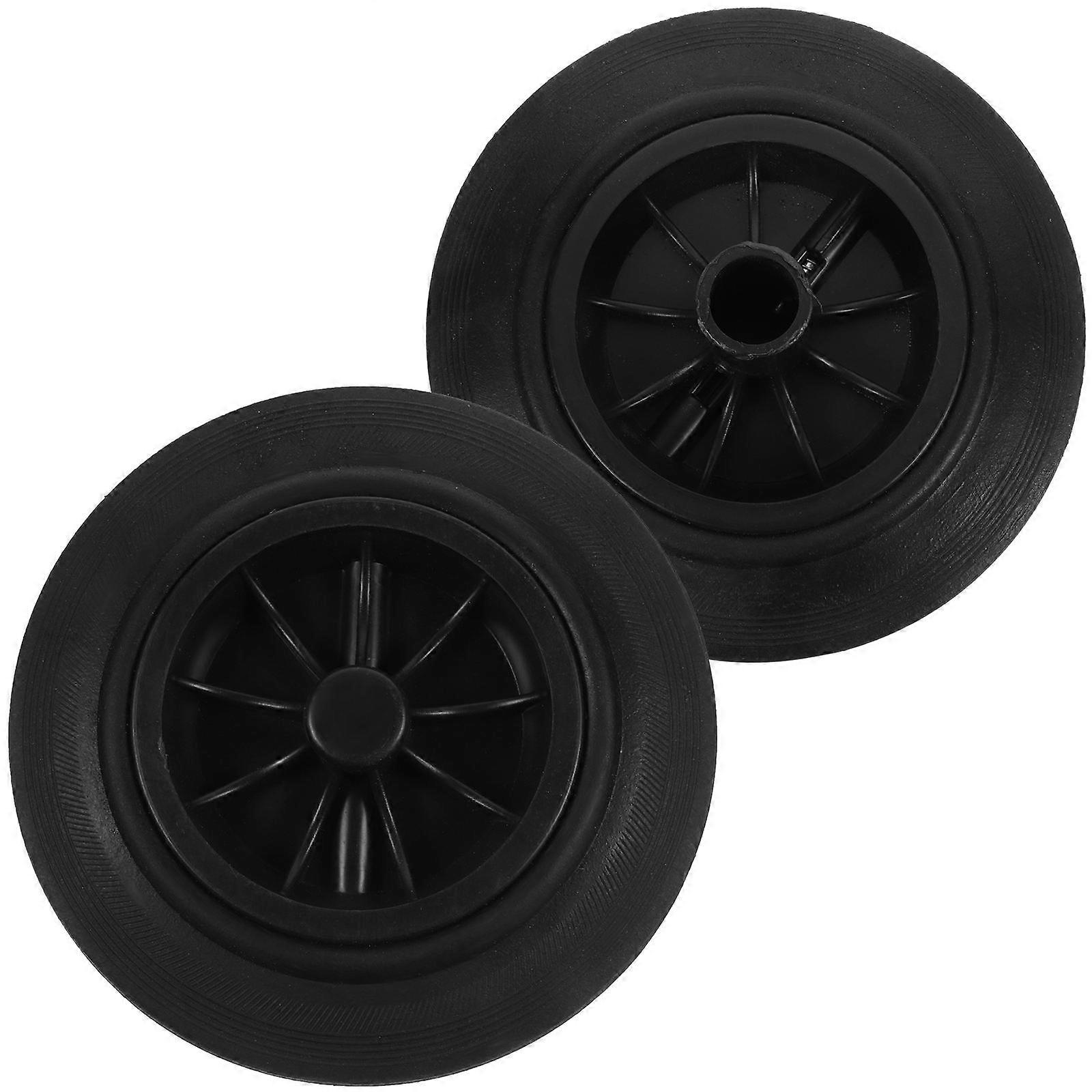 Rubber Waste Bin Wheels for Garbage Bin Replacement 2Pcs Set