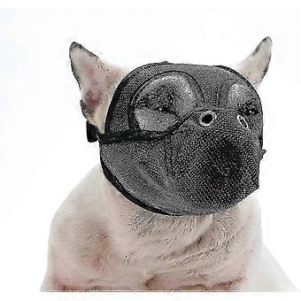 Musuole del cane, museruola del bulldog La museruola regolabile in rete traspirante del cane può sporgere dalla lingua e bere acqua anti-morso