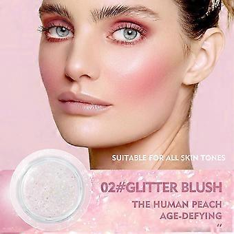 Color Changing Blush, Glitter Color Changing Blusher for Cheeks, Waterproof Lightweight Ph Blush, Moisturizing Long Lasting Blush Gel