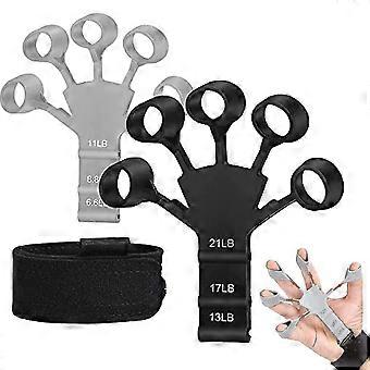 Finger Strengthener Finger Exerciser, 6 Resistant Level Finger Exerciser, Guitar Strength Trainer, Thérapies de la main et dispositif d’entraînement Rx