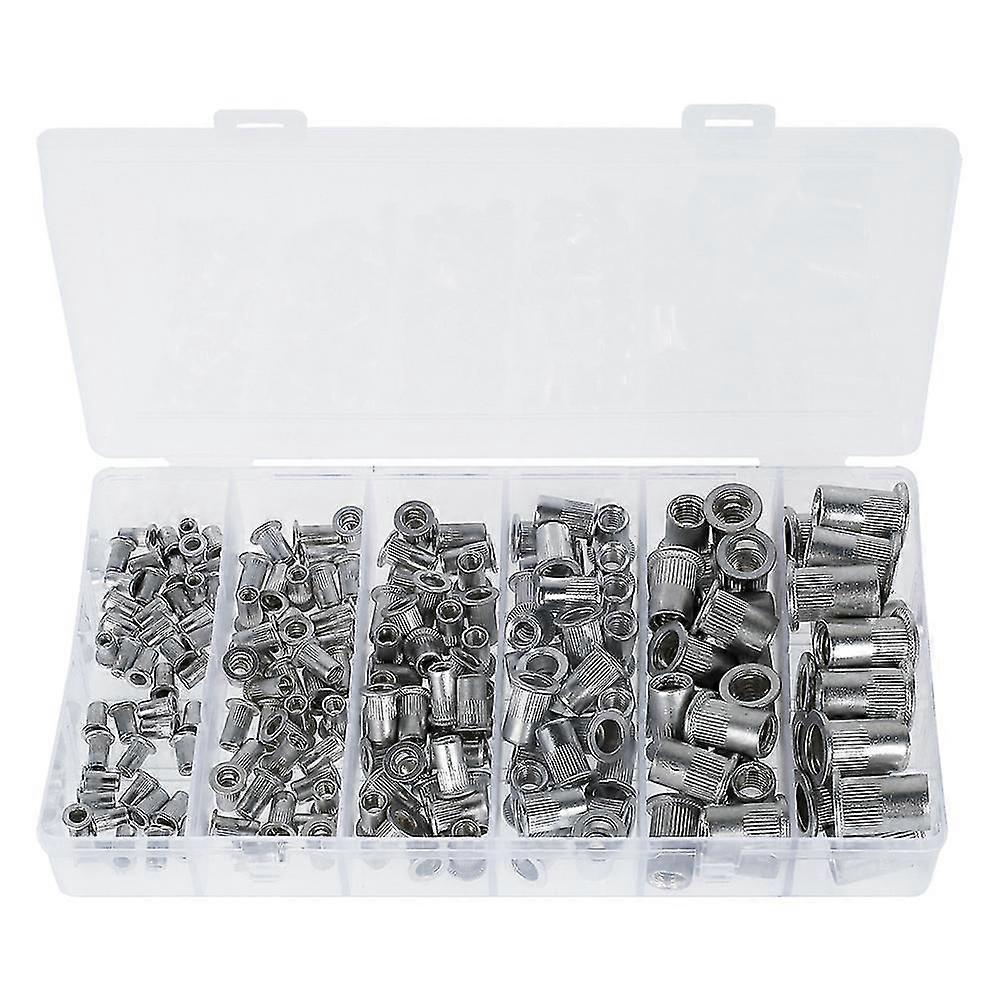 190 Pcs/set M3 M5 M6 M8 M10 Rivet Nuts Flat Head Threaded Insert Nut Rivet Cap Threaded Insert Nut