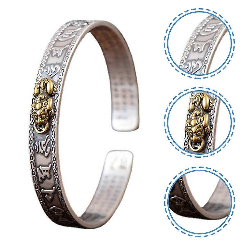 Heart Cuff Bangle Bracelet for Men 4Pcs