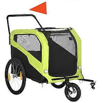 2-in-1 dog trailer, bicycle trailer for dogs, dog stroller with reflectors, dog buggy max. 30 kg, dog bicycle trailer for large dogs, Oxford fabric, g