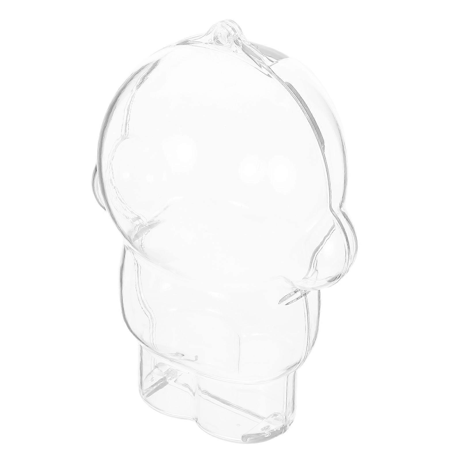 Mini Toy Case Protective Cover Transparent for Doll Display 4Pcs Set
