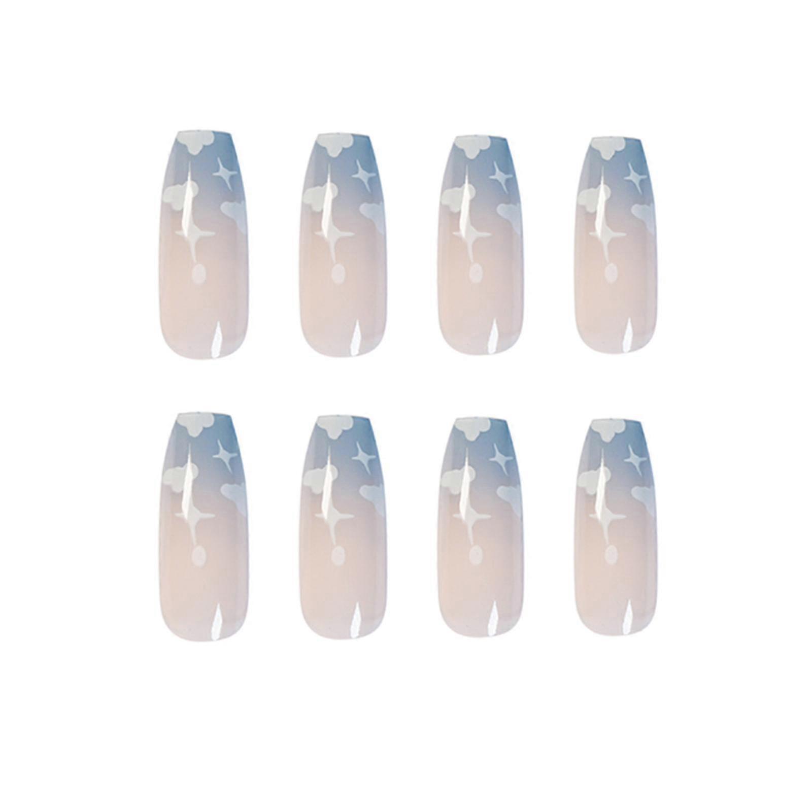 Cloud Design Acrylic Press On Nail Set