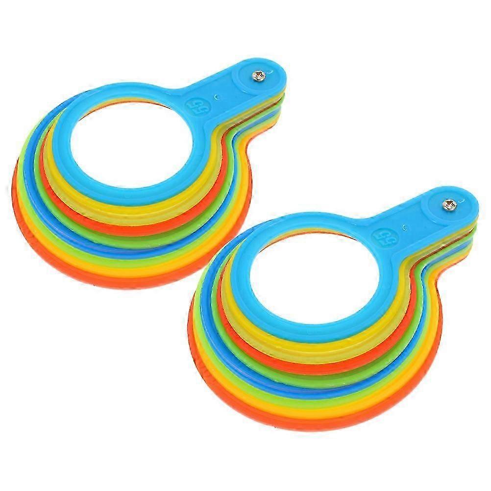 fruits Size Measurement Tools Plastic Classification Ring for Fruit Measuring 2PcsJJ