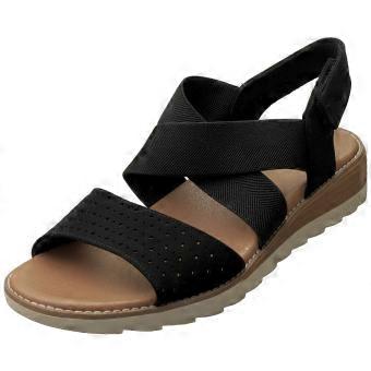 Skechers Bobs Arch Fit Oasis Vegan Womens Walking Sandals in Black