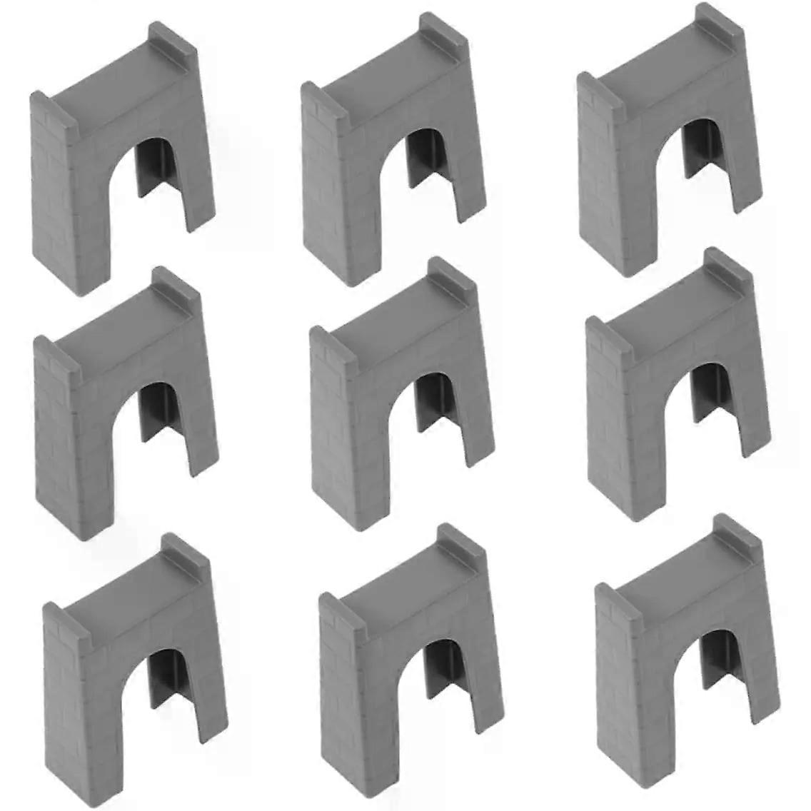 Train Bridge Supports 9pcs Plastic Railway Accessories