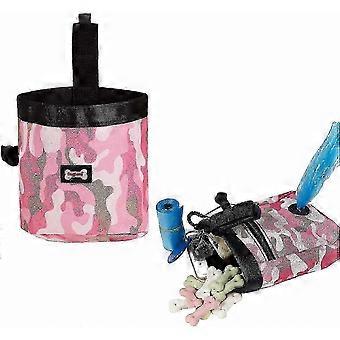 Adjustable Dog Training Waist Pack with Poop Bag Dispenser and Snack Storage for Puppy Essentials Holder Drawstring Closure PZC