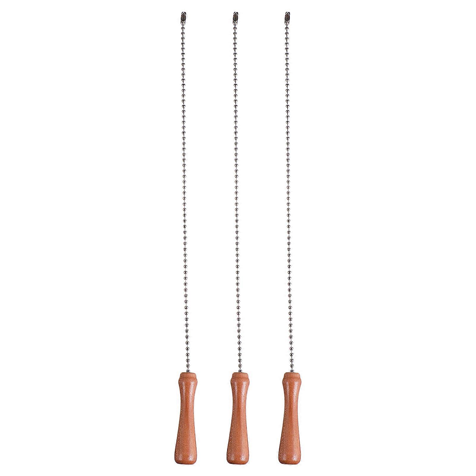 Wooden Fan Light Pull Chains for Ceiling Fan Pulling 3Pcs Pack