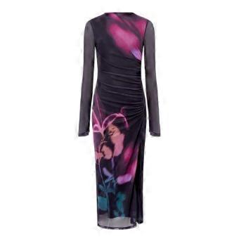 French Connection Womens/Ladies Floral Crew Neck Slim Long-Sleeved Midi Dress