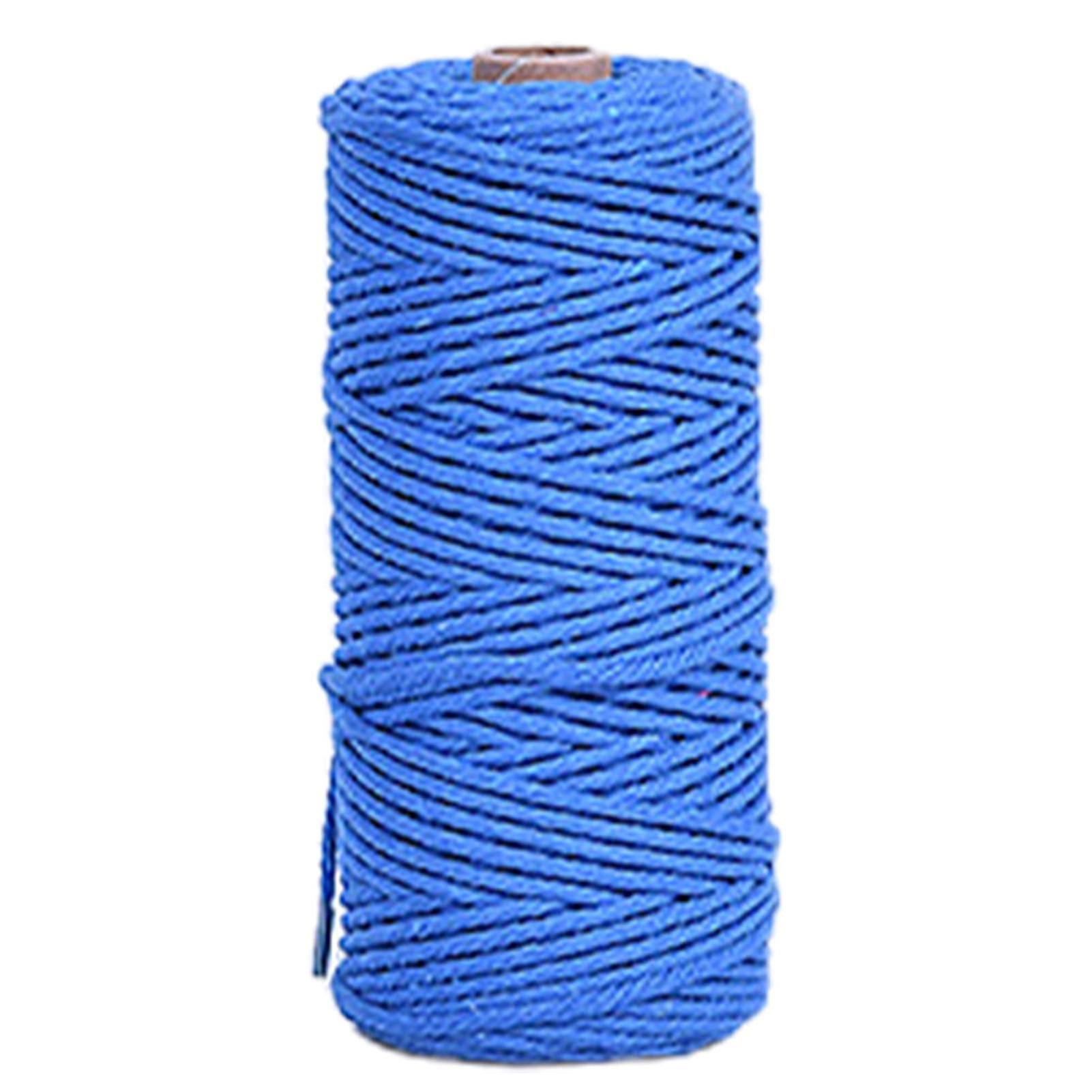 2/3/4mm Macrame Cotton Cord 3 Strand Colored Cotton String Twine For Artworks Knitting Diy