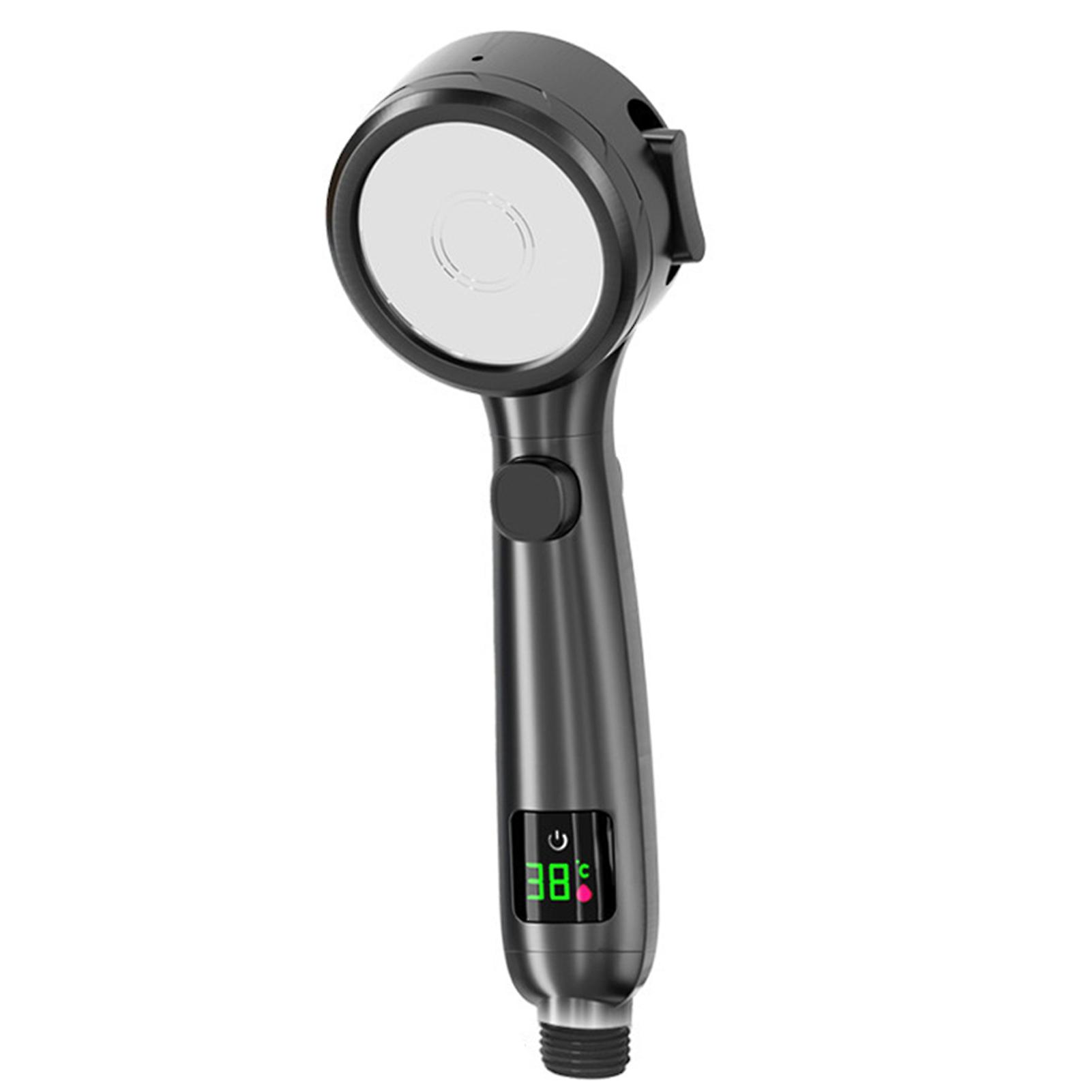 Handheld High Pressure Shower Head LED Digital Temperature Display Water Saving Shower Head