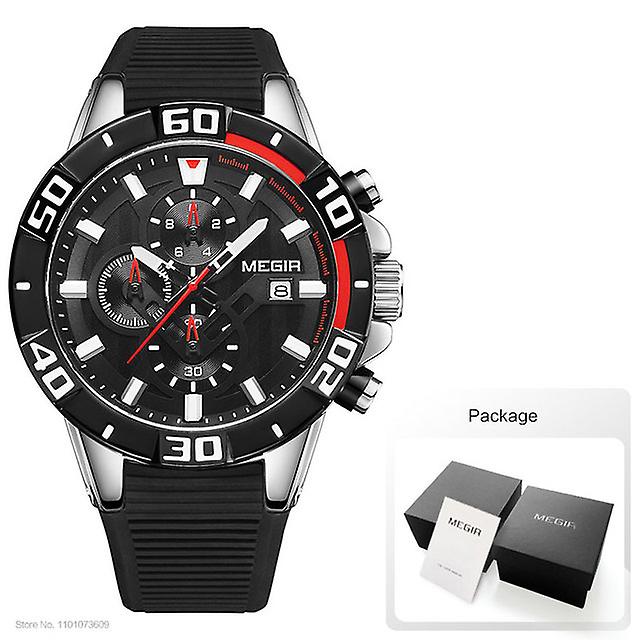 יוקרתי כחול שעון גברים מותג מוביל צמיד סיליקון ספורט כרונוגרף קוורץ שעוני יד גבר Relogio שעון גברי 2121