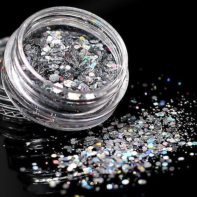 Silver 3gm Holographic Sequins Glitter Shiny Eye Skin Highlighter Face Make
