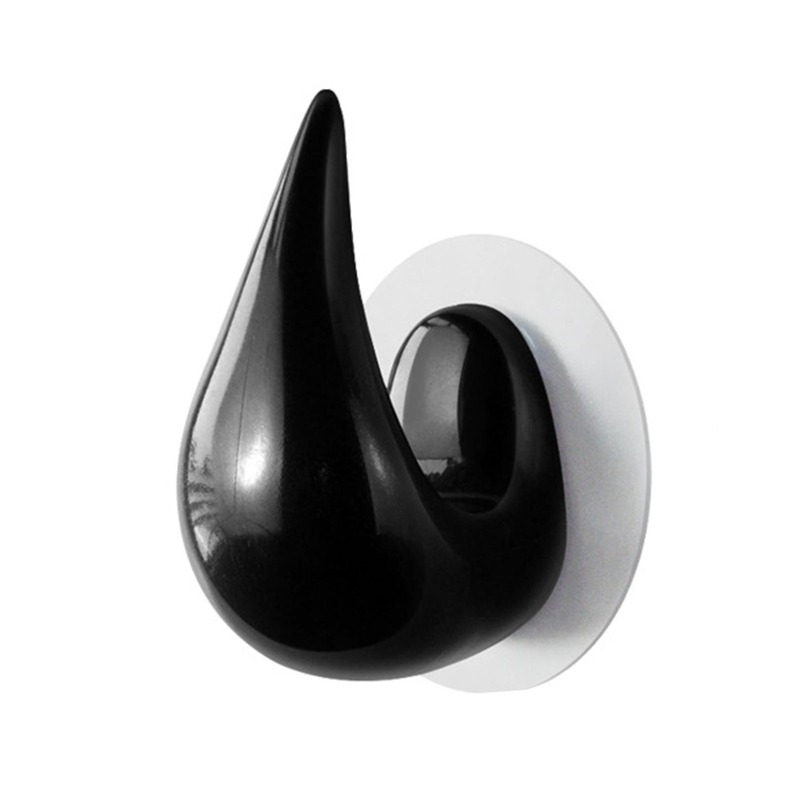 Hanger Hook Punch-free Space-saving Traceless Strong Load-bearing Water Drop Shape Bathroom Wardrobe Kitchen Wall Hook Home Supplies-n
