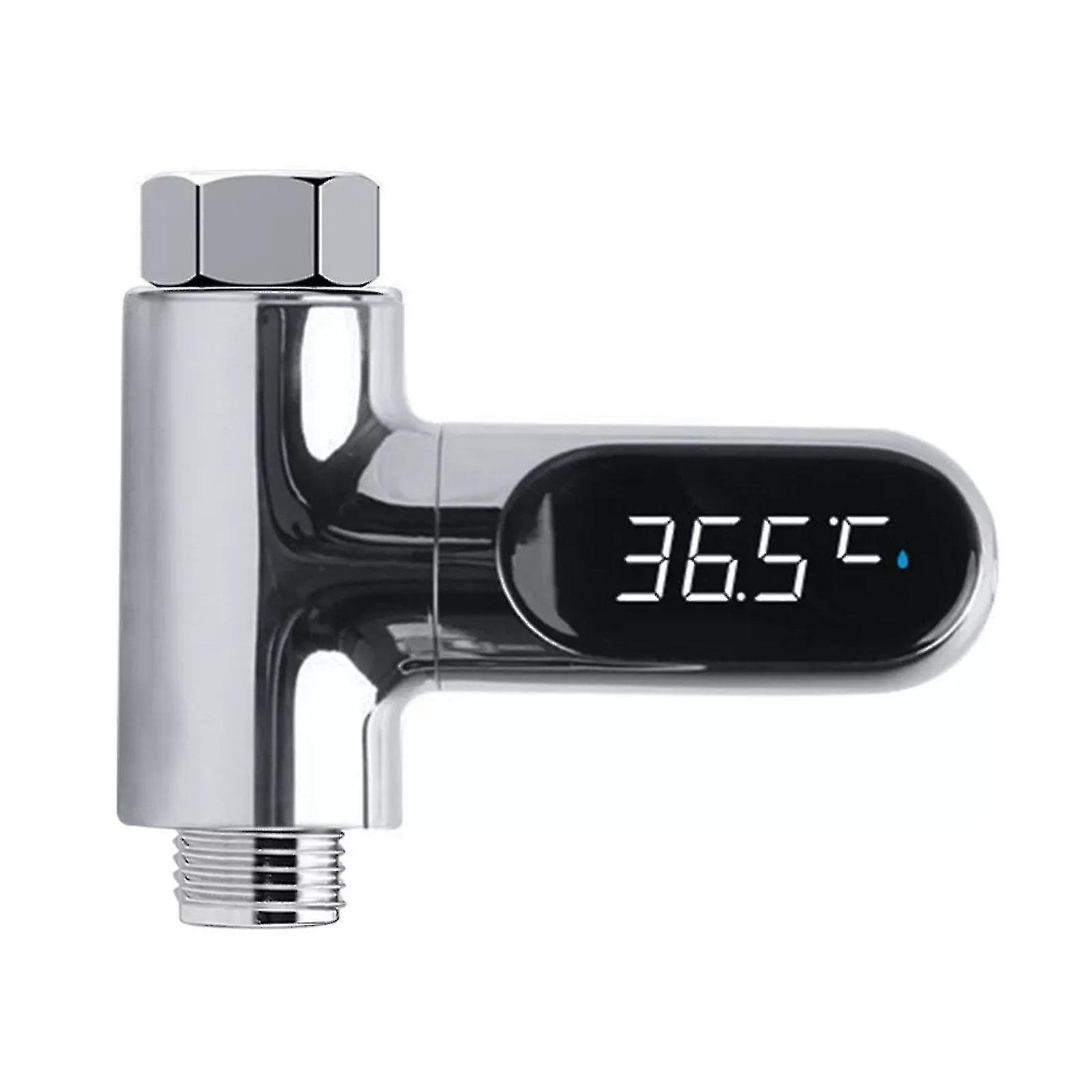Led Display Water Shower Thermometer Self-generating Electricity Water Temperature Monitor Energy Smart Meter Thermometer