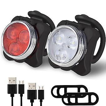 Bicycle Light Set, Super Bright Usb Rechargeable Bicycle Light, Ipx4 Waterproof Mountain Road Bike Light, Rechargeable Front And Rear Lights