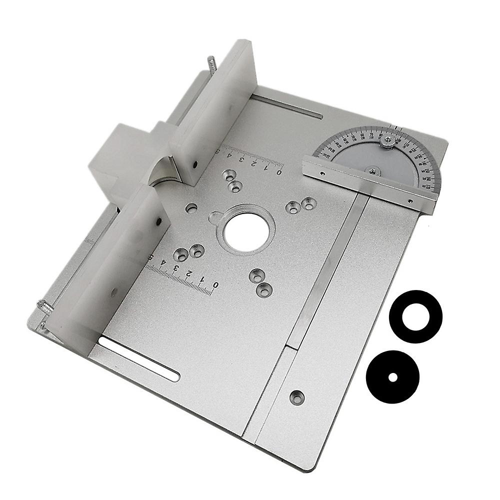 Σετ 3 Router Table Insert Plate Aluminum Alloy Wood Milling Flip Board Trimming Machine Χαρακτική