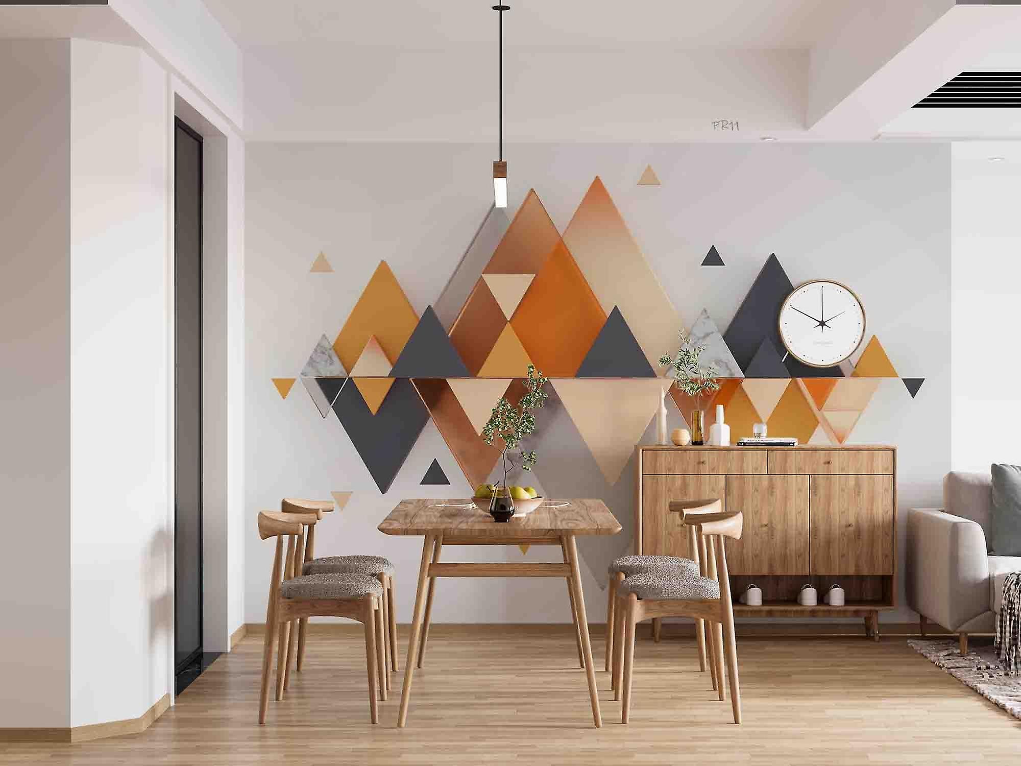 3D Abstract Geometric Triangle Marble Texture Wall Mural Wallpaper Gd 4843