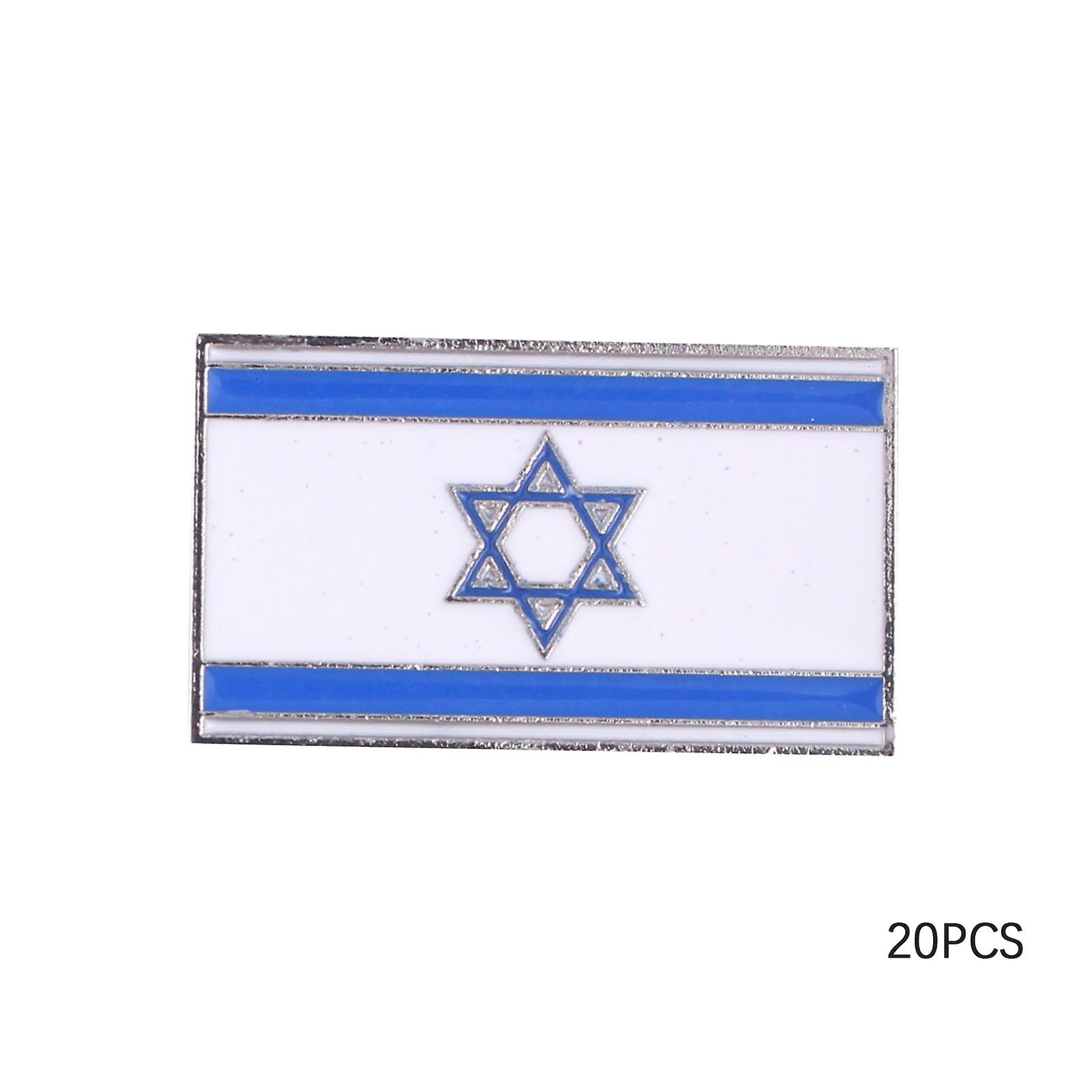 Simple Israeli/Palestinian Flag Badge Personalized Alloy Collar Badge for Outdoors
