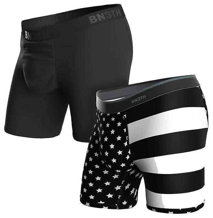 BN3TH Independence Classic 2er Pack Boxershorts - Schwarz/Weiß
