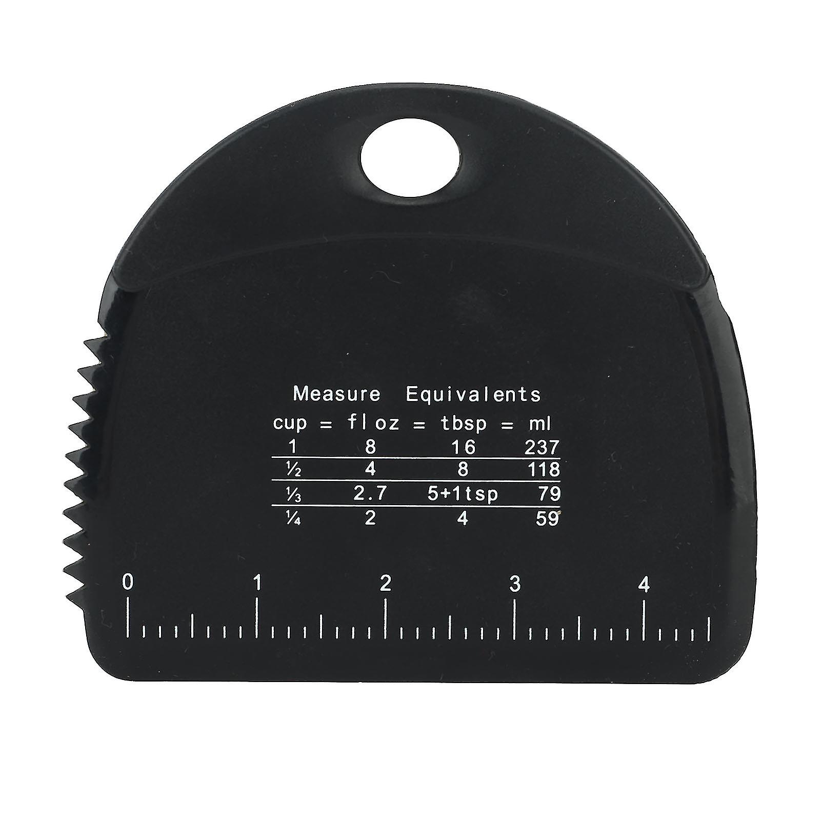 Dough Scraper Food Safe Silicone Dough Cutter Bench Scraper Multipurpose Cake Pizza Cutter With Measuring Scale Black