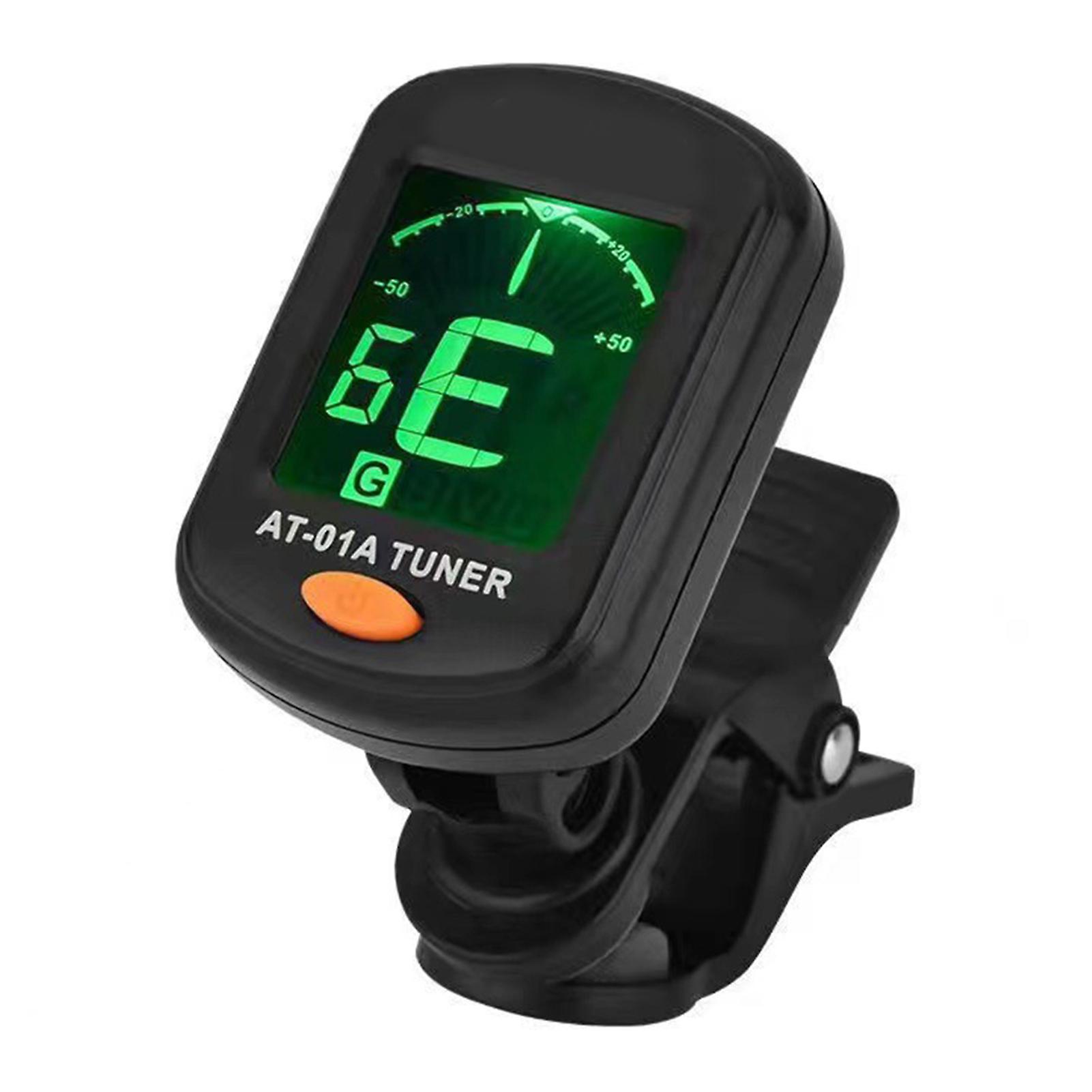 Digital Display Clip-On Guitar Tuner Portable Musical Instruments Adjuster for Folks Guitar