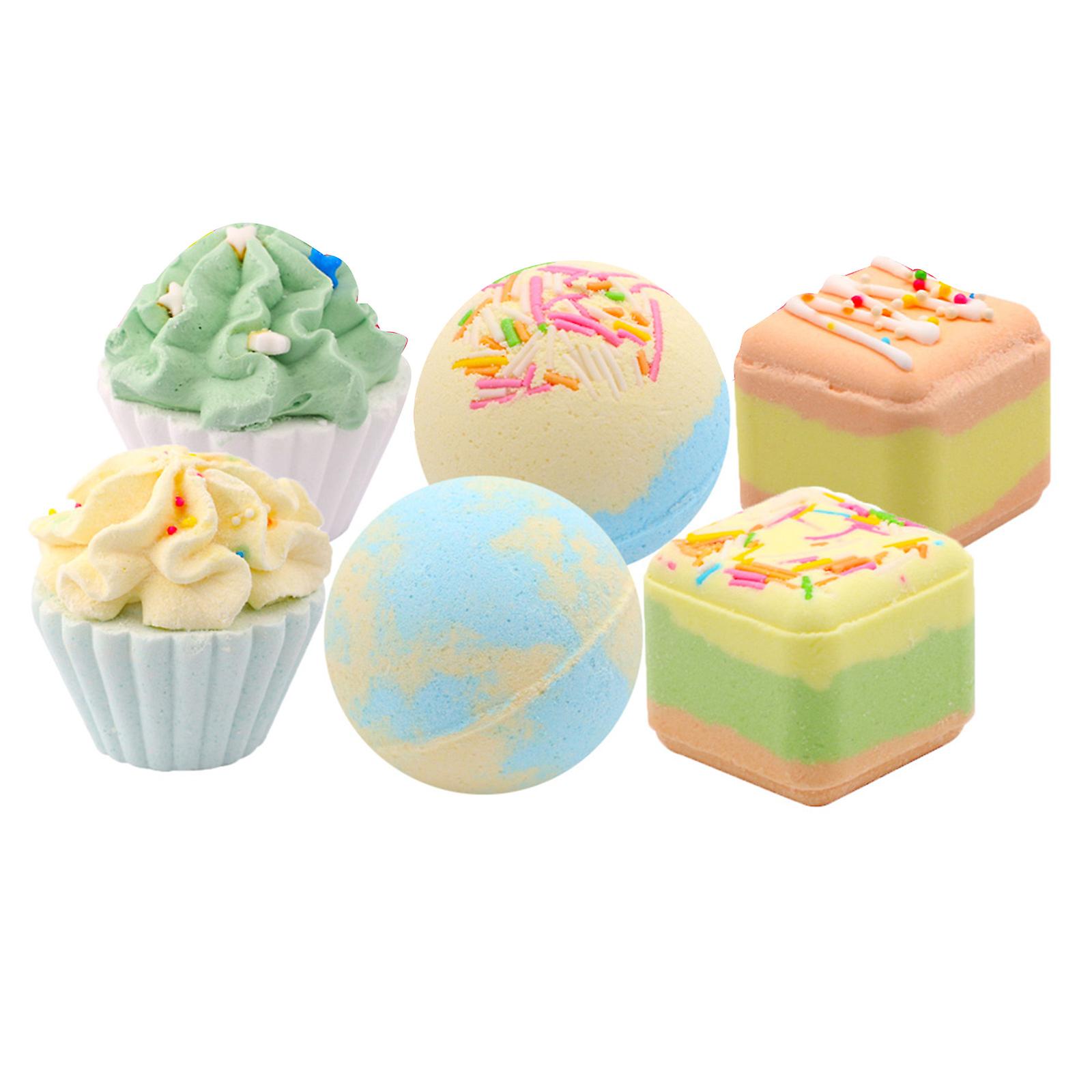 6pcs Aromatherapy Bath Bombs Stress Relief & Relaxation Scented Shower
