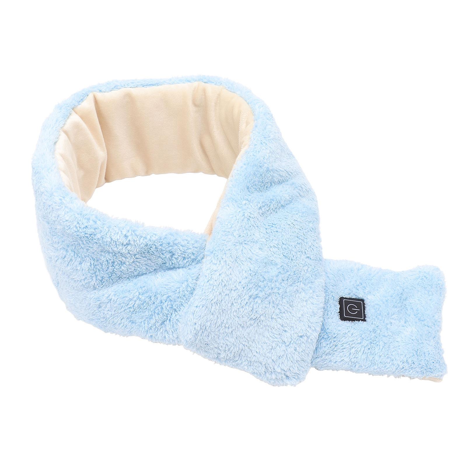 USB Electric Heating Scarf 3 Gears Temperature Adjustment Smart Thermal Heated Scarf Blue 