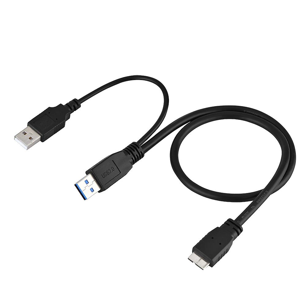 USB 3.0 A Male to Micro B Male Power Cable for Mobile Hard Drive HDD 50cm