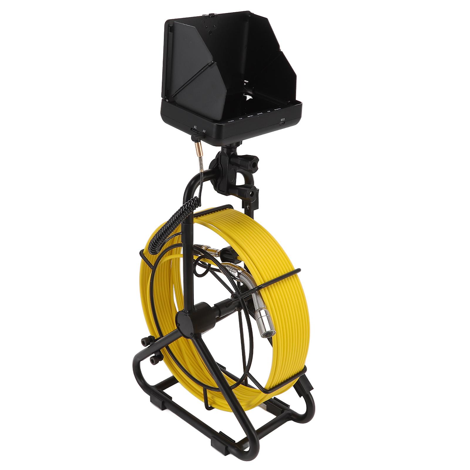 18mm Pipe Sewer Inspection Camera 1080P HD USB with 5in LCD Display Memory Card Pipe Endoscope Camera for Pipeline