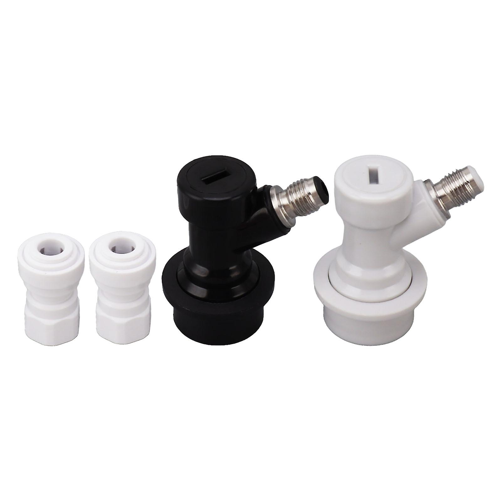 Ball Lock Disconnect Kit Beer Keg Liquid Dispenser Push in Fitting Quick Joint Connector for Beer Tube Hose 5/16
