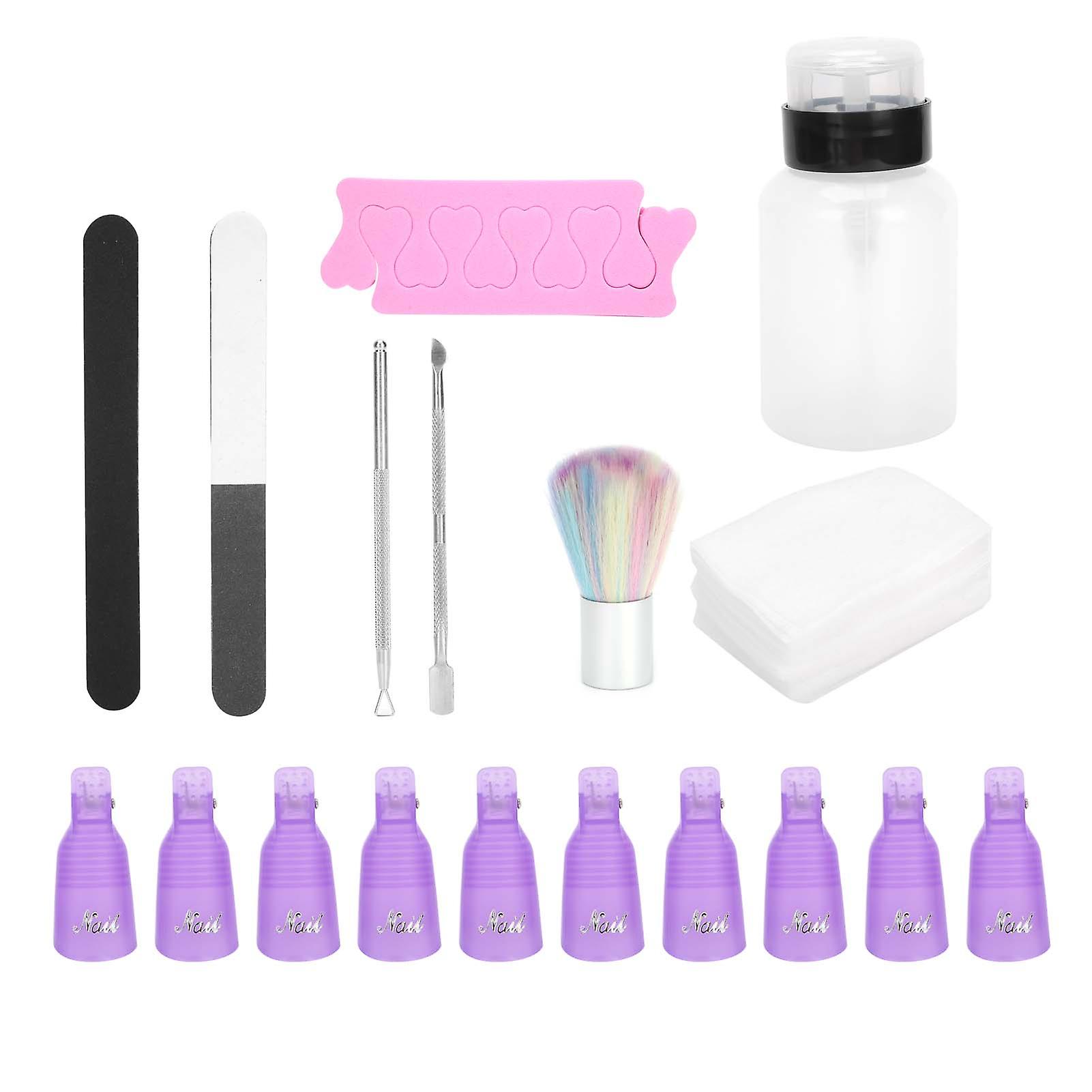 Nagellak Gel Remover Tools Kit Nagellak Remover Pad Cuticle Pusher Nagelvijl Set