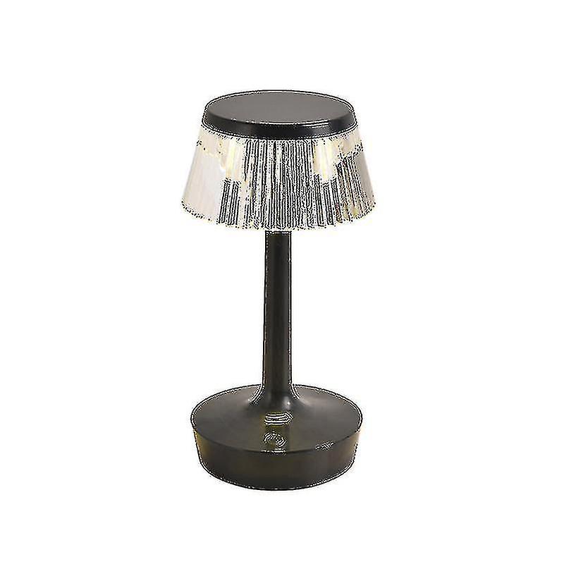 Crystal Mushroom Table Lamp,led Modern Nightstand Lamp With Acrylic Shade