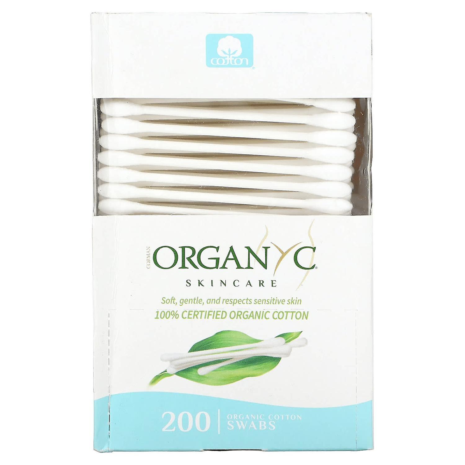 Organyc, Organic Cotton Swabs, 200 Swabs