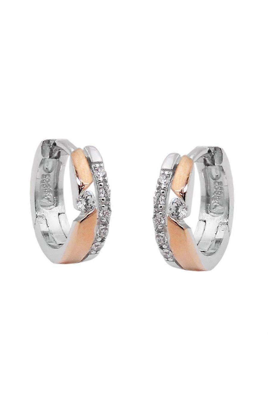 Hoop Earrings Redgold Plated Silver 925 - Gl93704