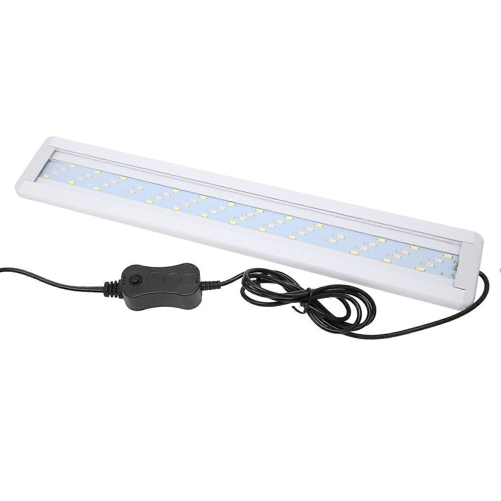 LED Aquarium Light Color Changing Heat Dissipation Full Spectrum Fish Tank Light with Extendable Brackets EU Plug 220V