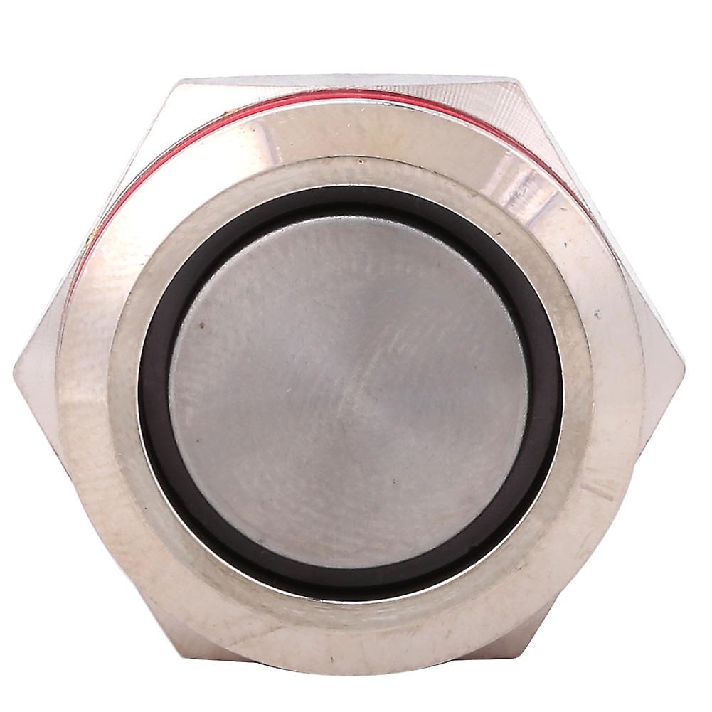 19mm Metal Push Button Switch, DC9-30V, 1NO 1NC, Blue Light Ring, High Head, Self-Locking