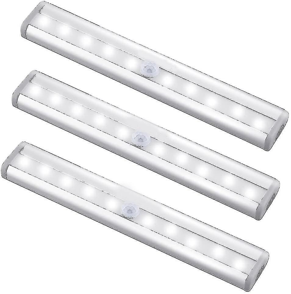 3 Pack Upgraded  Rechargeable 10 Led Magnetic Motion Sensor Light-eyzi