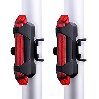 Veeki  USB Rechargeable Bike Light Front and Rear Bicycle Light Set Scooter Light 5 LEDs 4 Modes Head Back Cycling Flashing Safety Warning Lamp