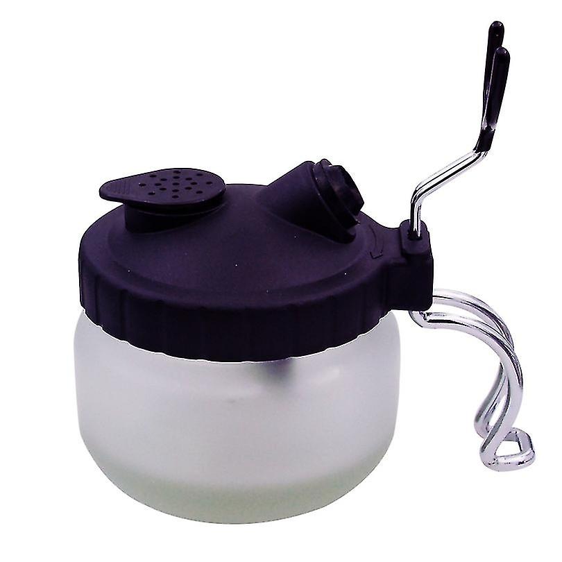 Spray gun cleaning pot with holder