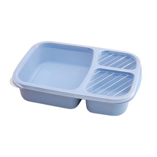 Lunch Box Stackable Bento Box 3 Prep Compartments Reusable Meal with Containers for Kids