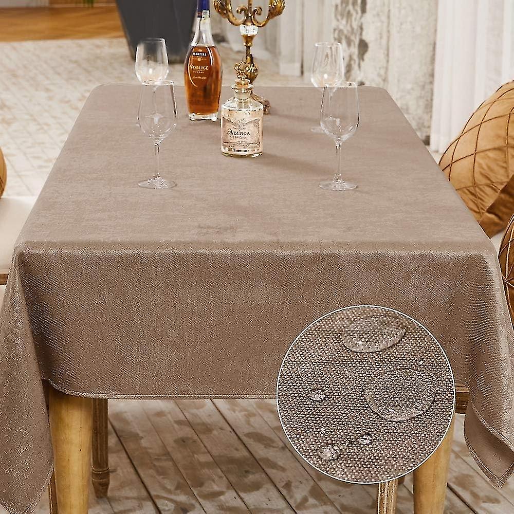 Tablecloth Party Table Decoration Rectangular Linen Effect Tablecloth Waterproof and Stain Proof Tab