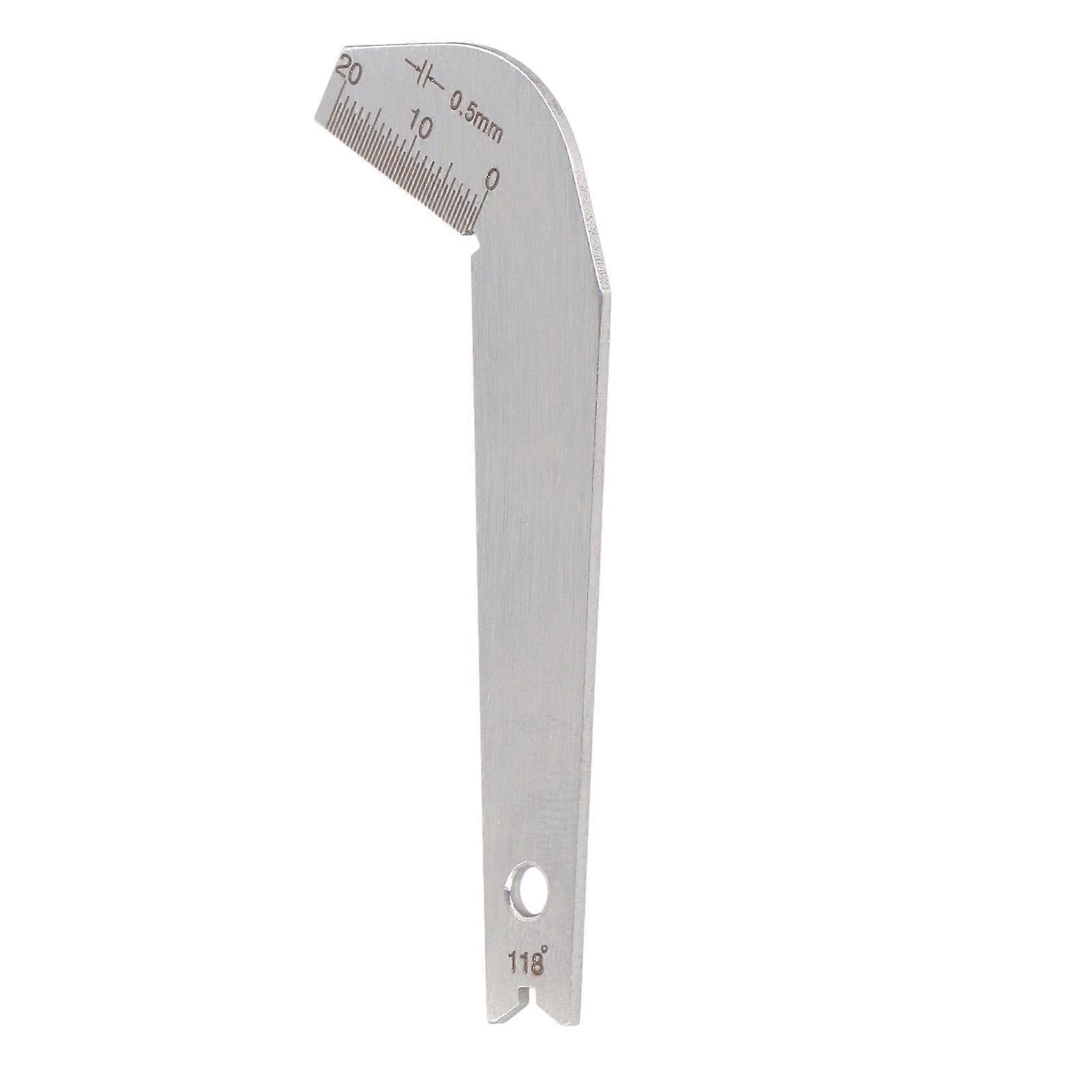 Drill Bit Sharpening Gauge Stainless Steel 0.5mm Accurate 118 Angle Drill Sharping Tool